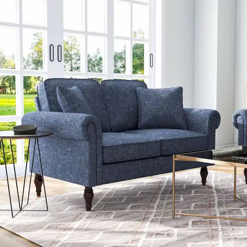 Igny Traditional Chenille Multiple Cushions Loveseat by 