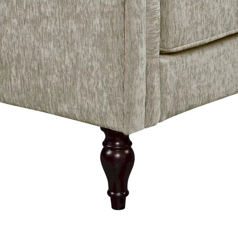 Causeuse en chenille traditionnelle avec plusieurs coussins