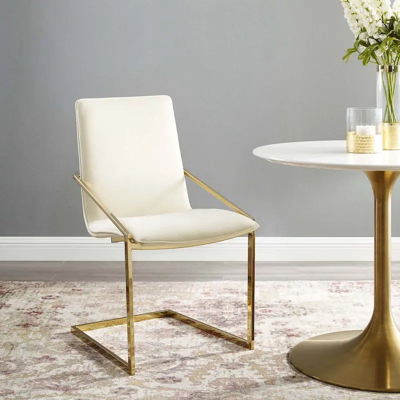 Fauteuil de salle à manger en velours Wlach