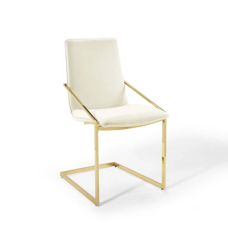 Fauteuil de salle à manger en velours Wlach