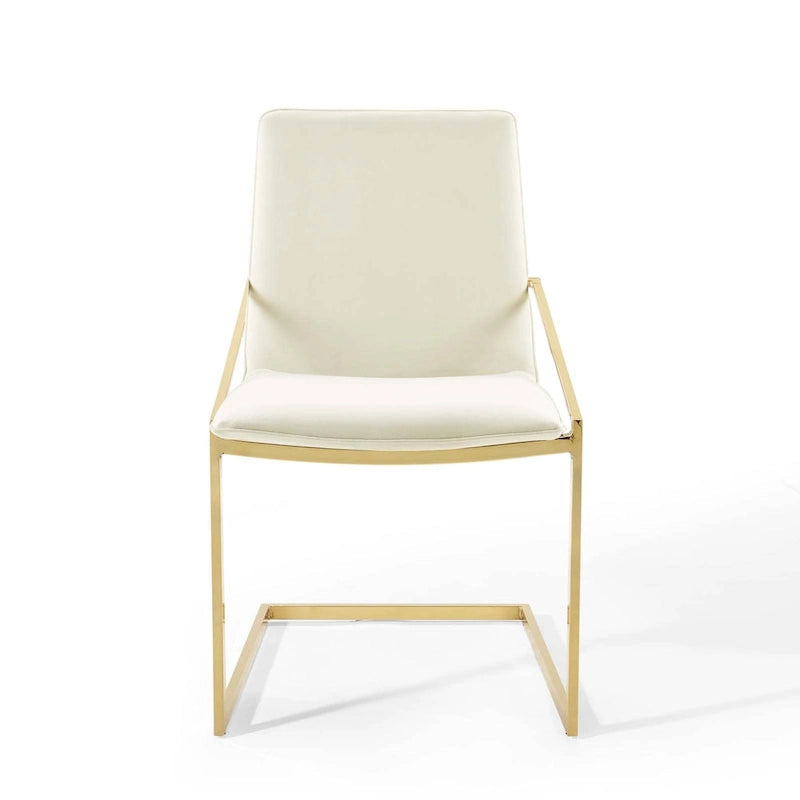 Fauteuil de salle à manger en velours Wlach