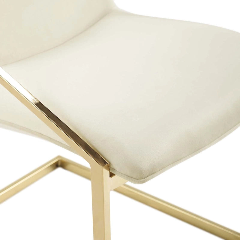Fauteuil de salle à manger en velours Wlach