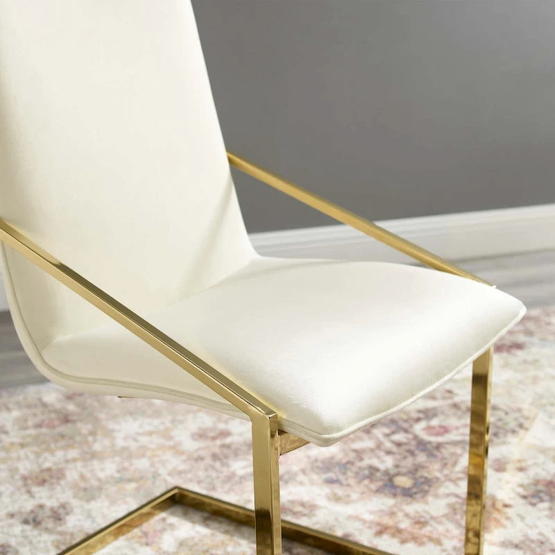 Fauteuil de salle à manger en velours Wlach