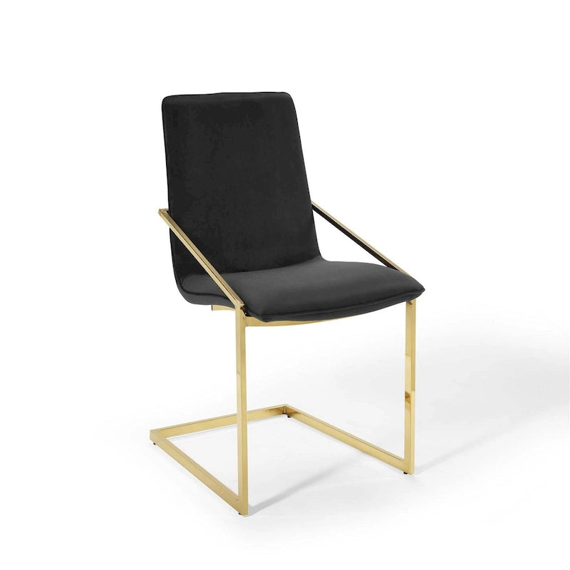 Fauteuil de salle à manger en velours Wlach