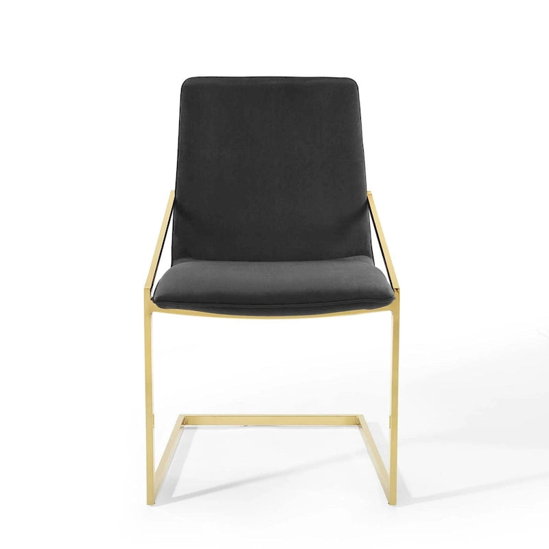 Fauteuil de salle à manger en velours Wlach