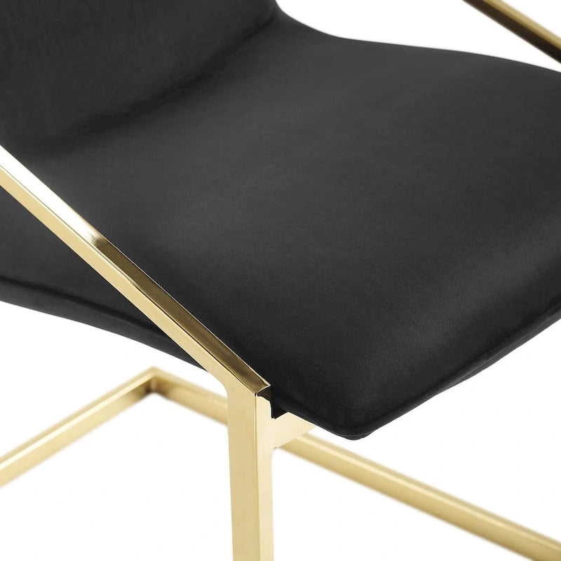 Fauteuil de salle à manger en velours Wlach