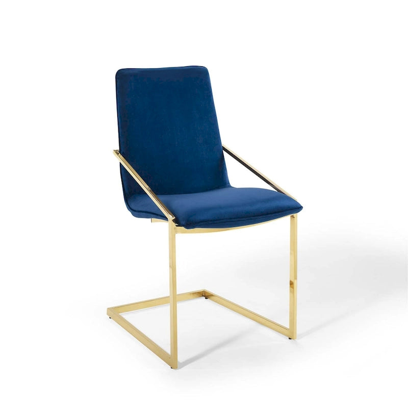 Fauteuil de salle à manger en velours Wlach