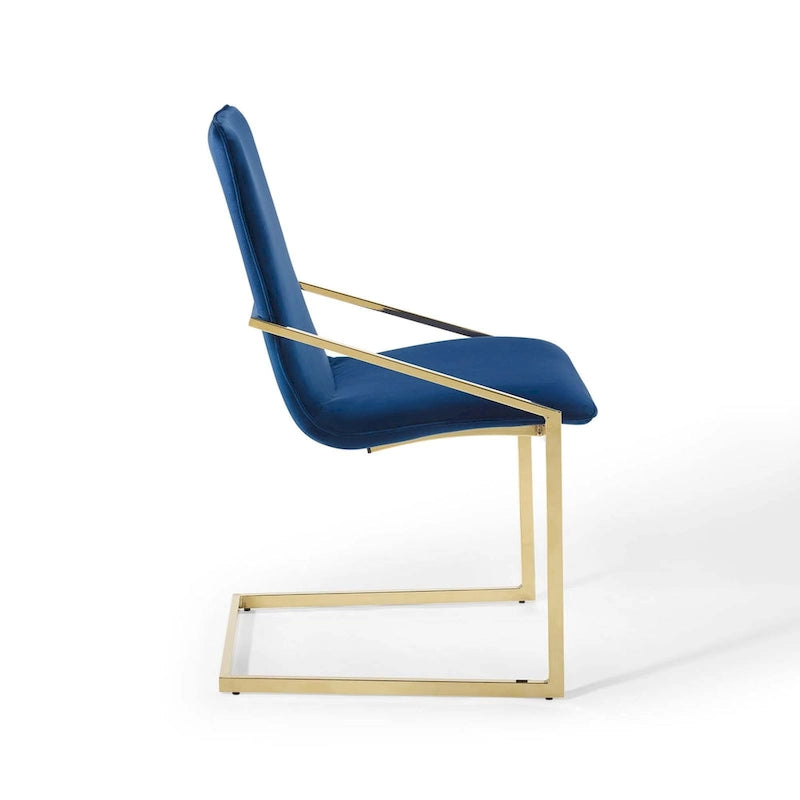 Fauteuil de salle à manger en velours Wlach