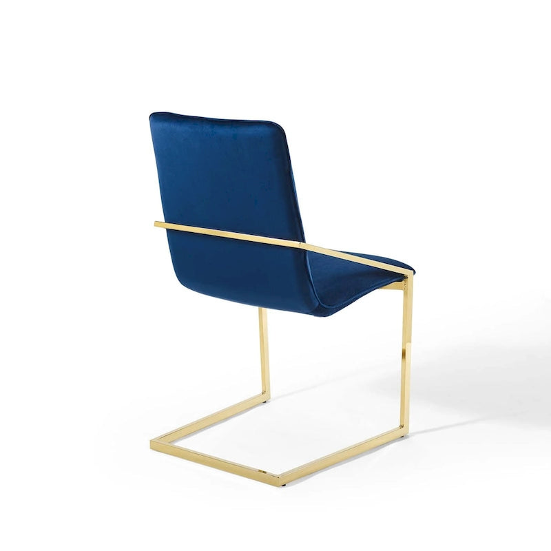Fauteuil de salle à manger en velours Wlach