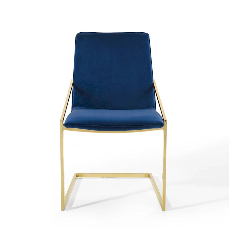 Fauteuil de salle à manger en velours Wlach