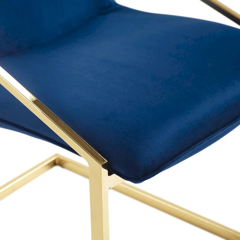 Fauteuil de salle à manger en velours Wlach
