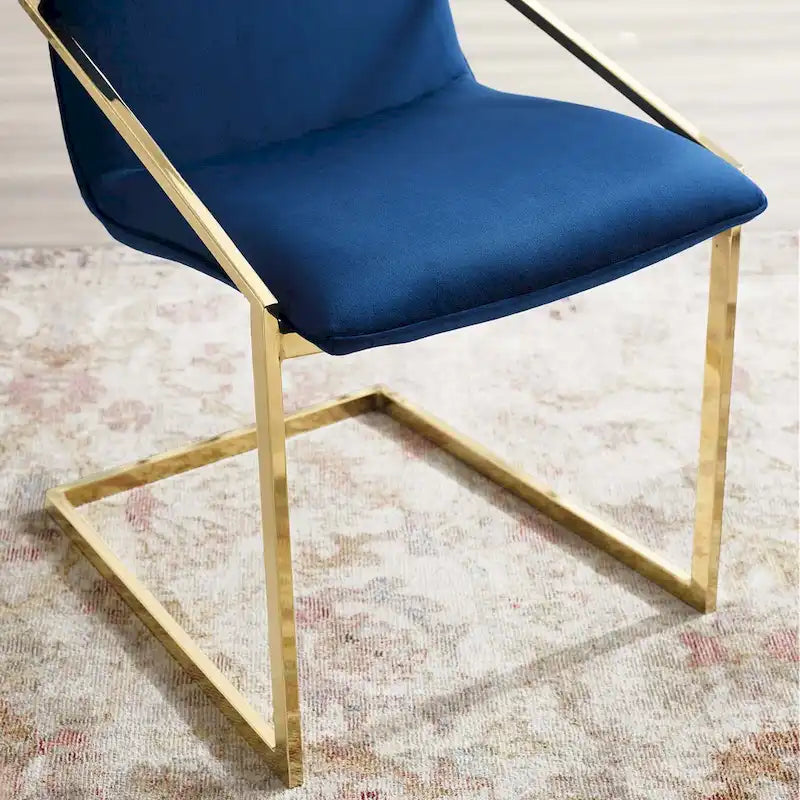 Fauteuil de salle à manger en velours Wlach