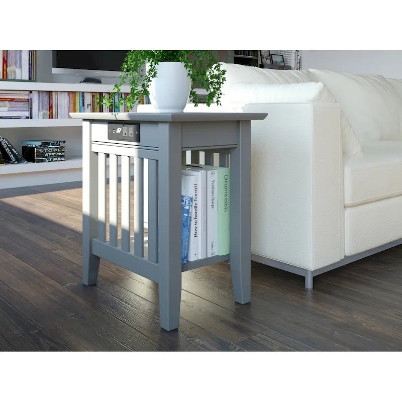 Table d'appoint AFI Mission avec station de recharge