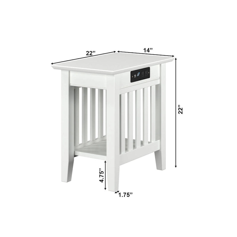 Table d'appoint AFI Mission avec station de recharge