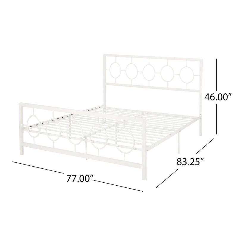 Cadre de lit king-size en fer moderne Françoise par