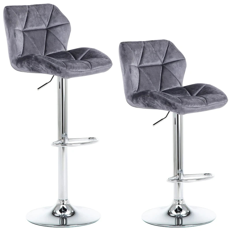 Tabourets de bar réglables rembourrés Hauteur comptoir de bar - Lot de 2