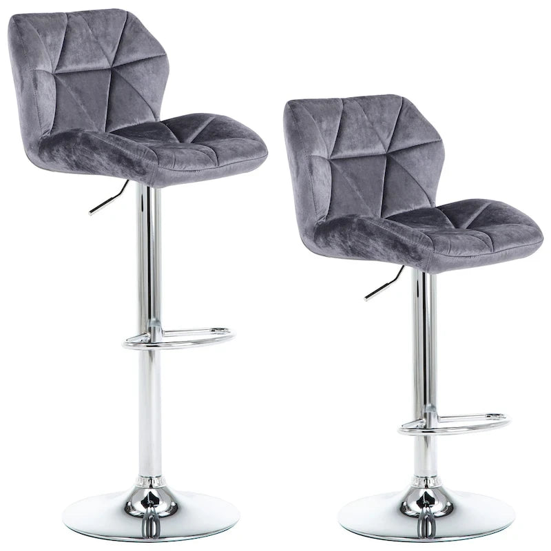 Tabourets de bar réglables rembourrés Hauteur comptoir de bar - Lot de 2