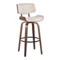 Tabouret de bar Leksand 30 à hauteur fixe avec pieds en bois courbé (lot de 2)