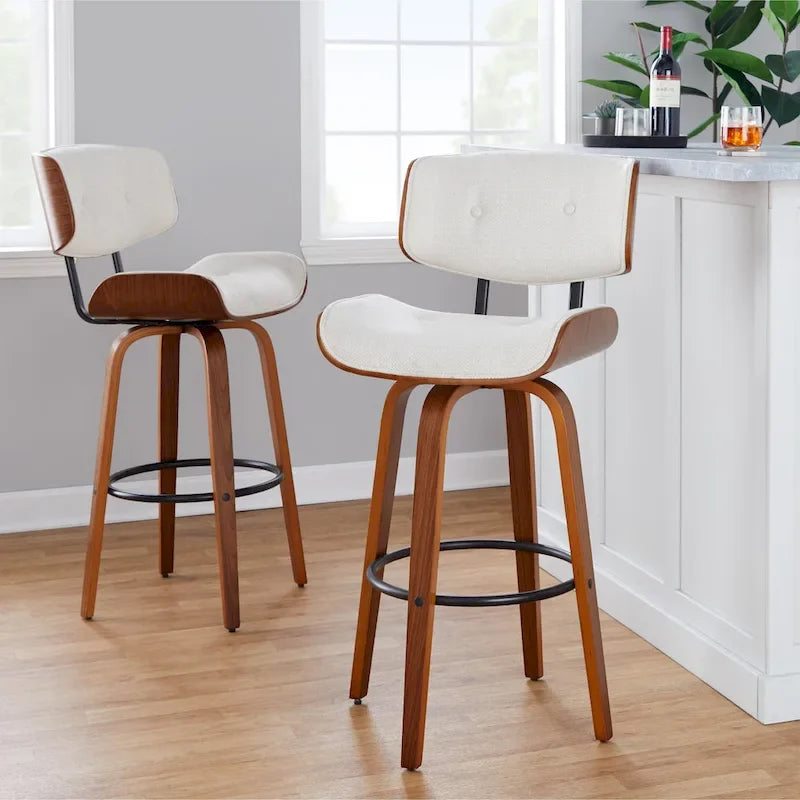  Leksand 30 Fixed-Height Bar Stool with Bent Wood Legs ( of 2)