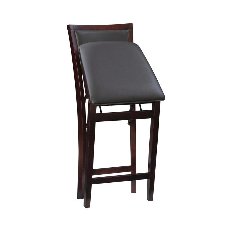 Tabouret de comptoir pliant Aldersey Espresso