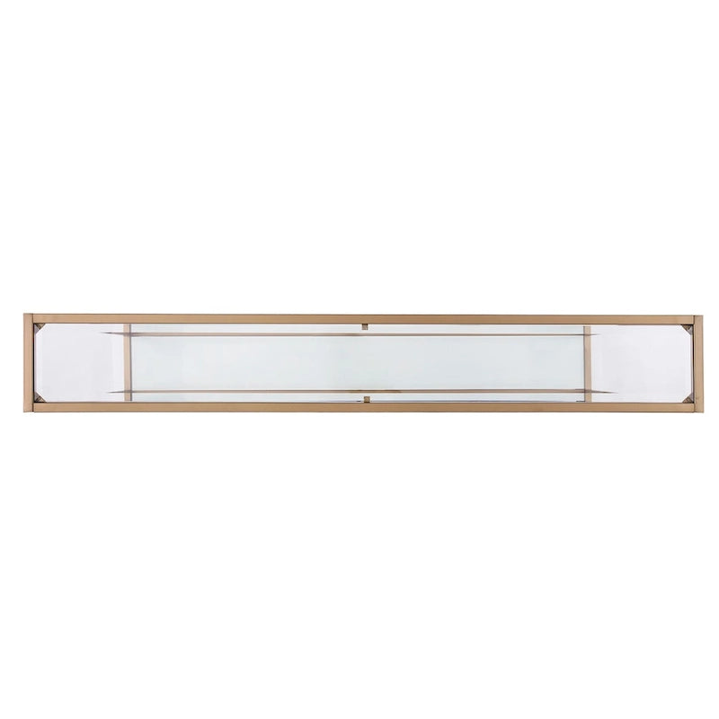 Console étroite Grant avec étagère en verre