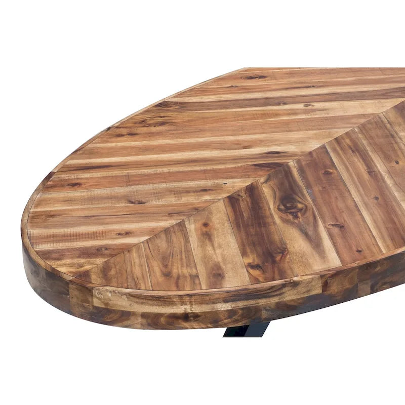 Table basse Panko Rustic Farmhouse en bois d'acacia