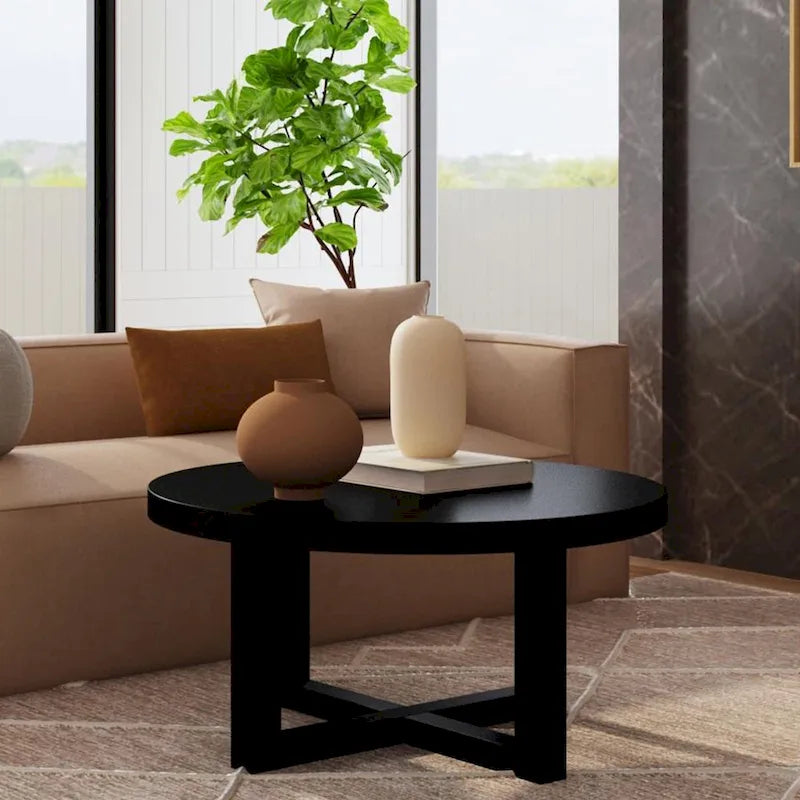 Table basse Christie Round en bois de bayur - 36x36x18