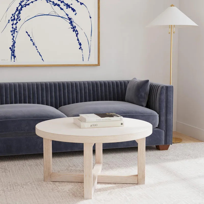 Table basse Christie Round en bois de bayur - 36x36x18