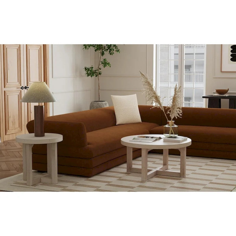 Table basse Christie Round en bois de bayur - 36x36x18