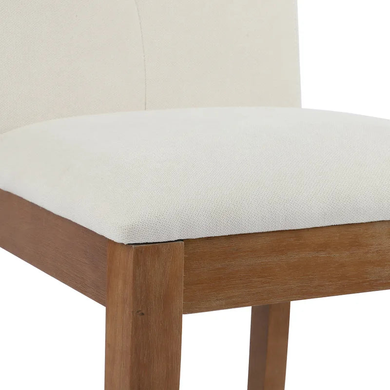 Chaises de salle à manger capitonnées avec dossier haut touffeté et pieds brossés