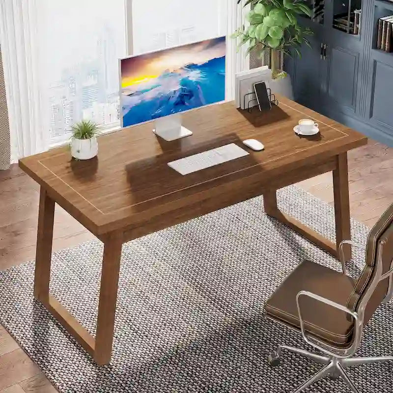 Bureau de direction en bois massif avec tiroir