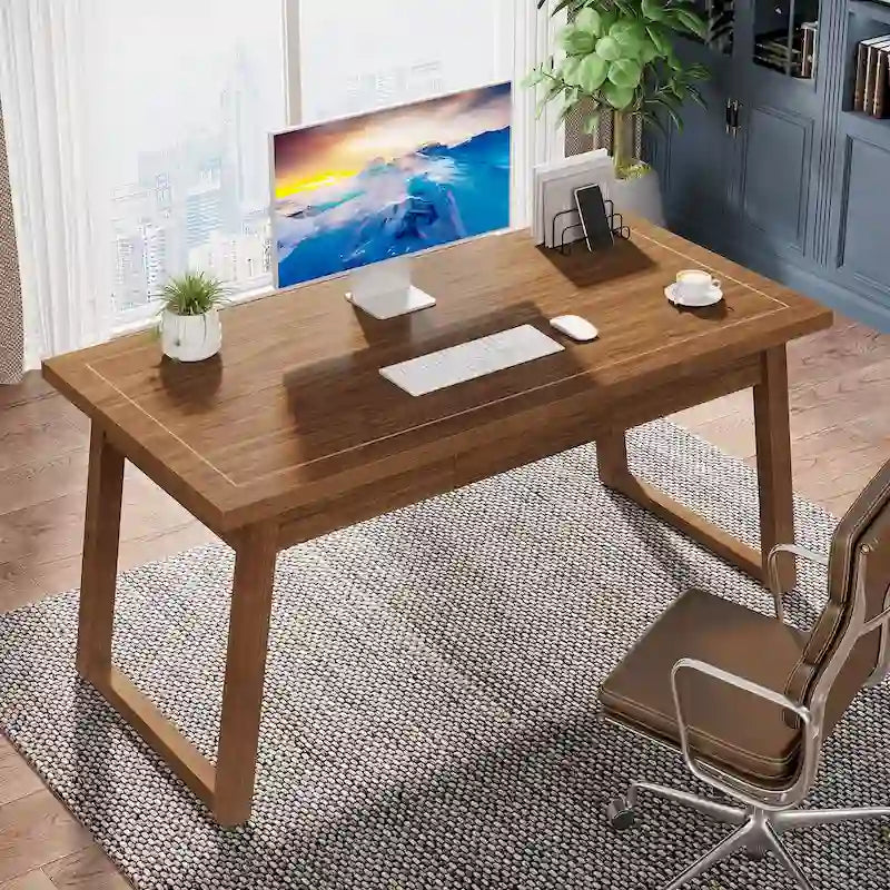 Bureau de direction en bois massif avec tiroir