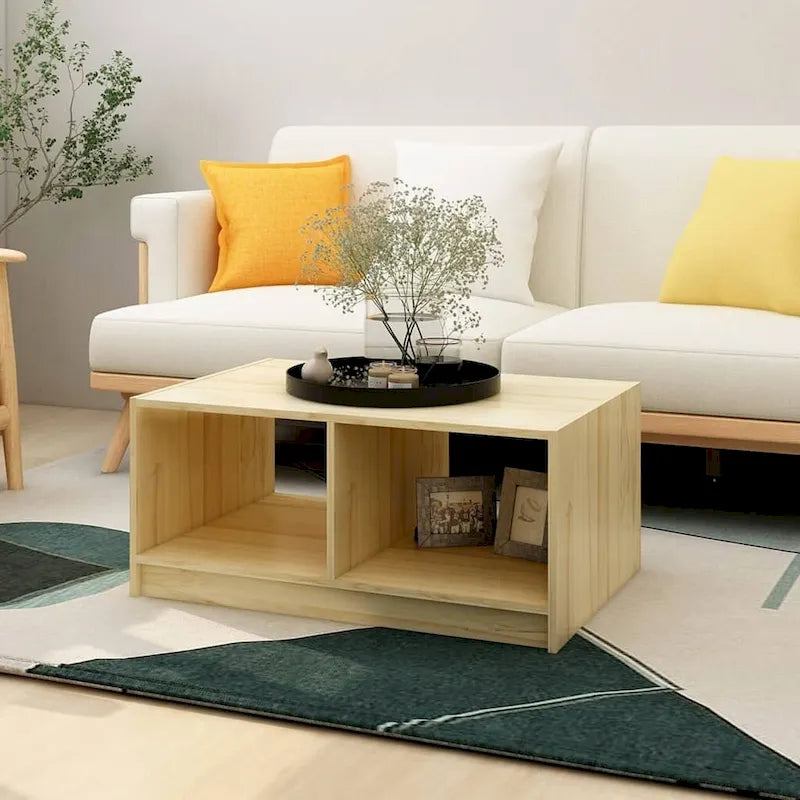 Table Basse en Pin Massif 29,5x13,2 Table d'Appoint Canapé Multicolore - 29,5 x 19,7 x 13,2