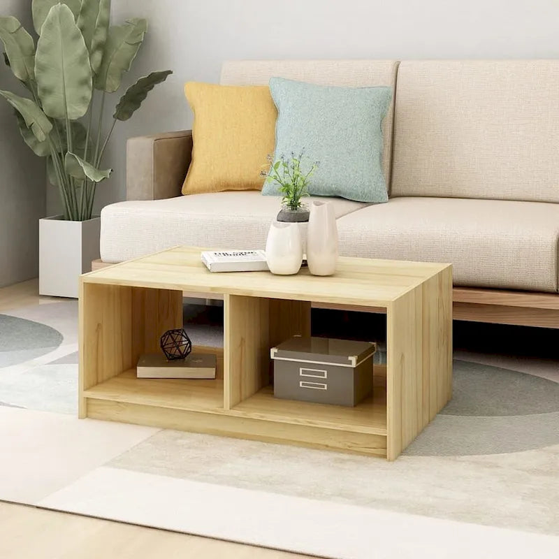 Table Basse en Pin Massif 29,5x13,2 Table d'Appoint Canapé Multicolore - 29,5 x 19,7 x 13,2