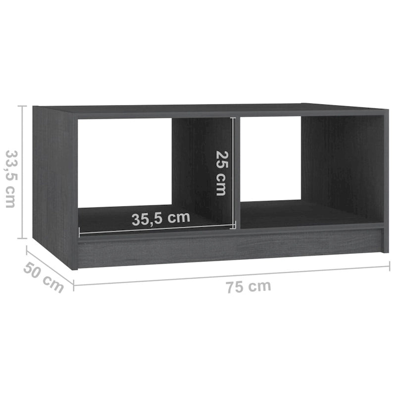 Table Basse en Pin Massif 29,5x13,2 Table d'Appoint Canapé Multicolore - 29,5 x 19,7 x 13,2