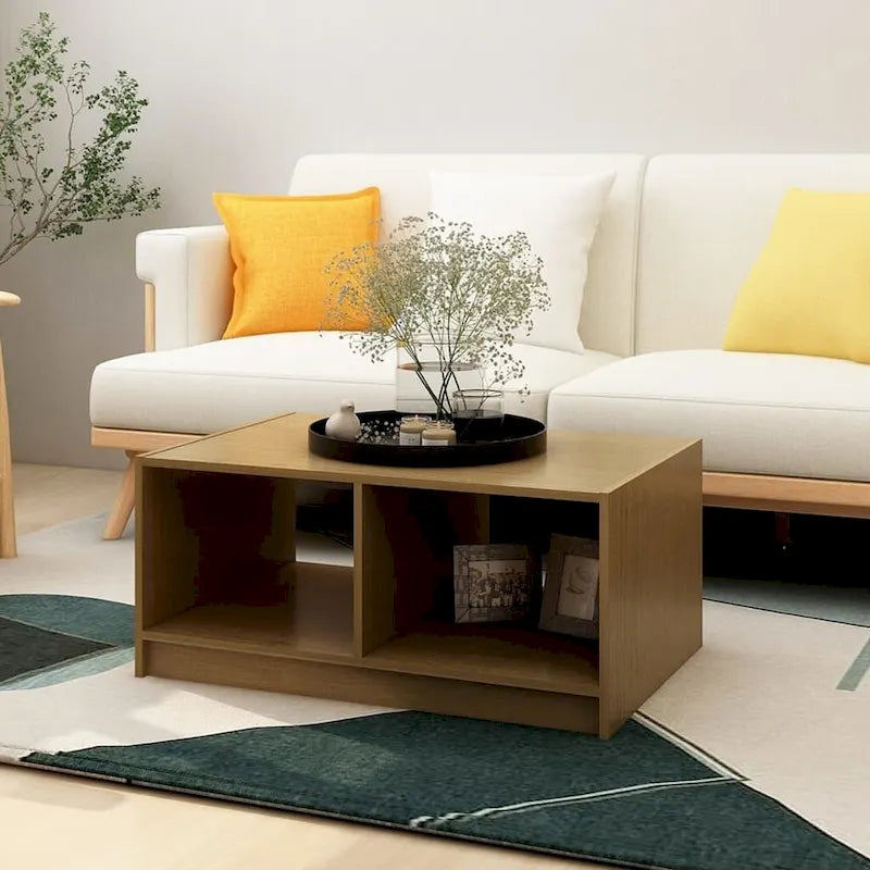 Table Basse en Pin Massif 29,5x13,2 Table d'Appoint Canapé Multicolore - 29,5 x 19,7 x 13,2
