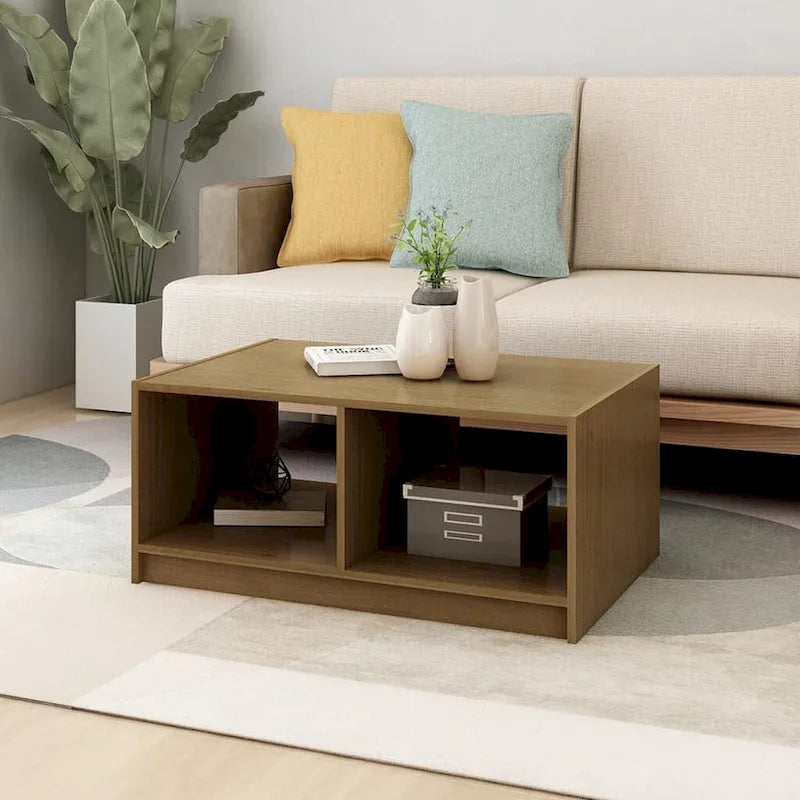 Table Basse en Pin Massif 29,5x13,2 Table d'Appoint Canapé Multicolore - 29,5 x 19,7 x 13,2