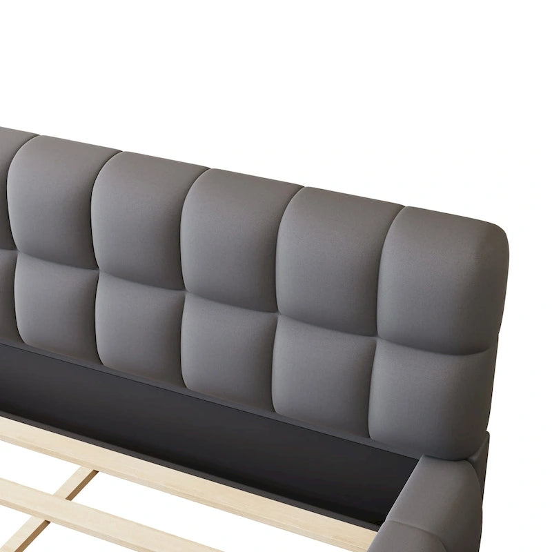 Cadre de lit plateforme Queen Size en tissu épais