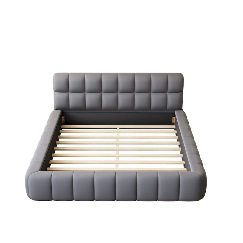Cadre de lit plateforme Queen Size en tissu épais