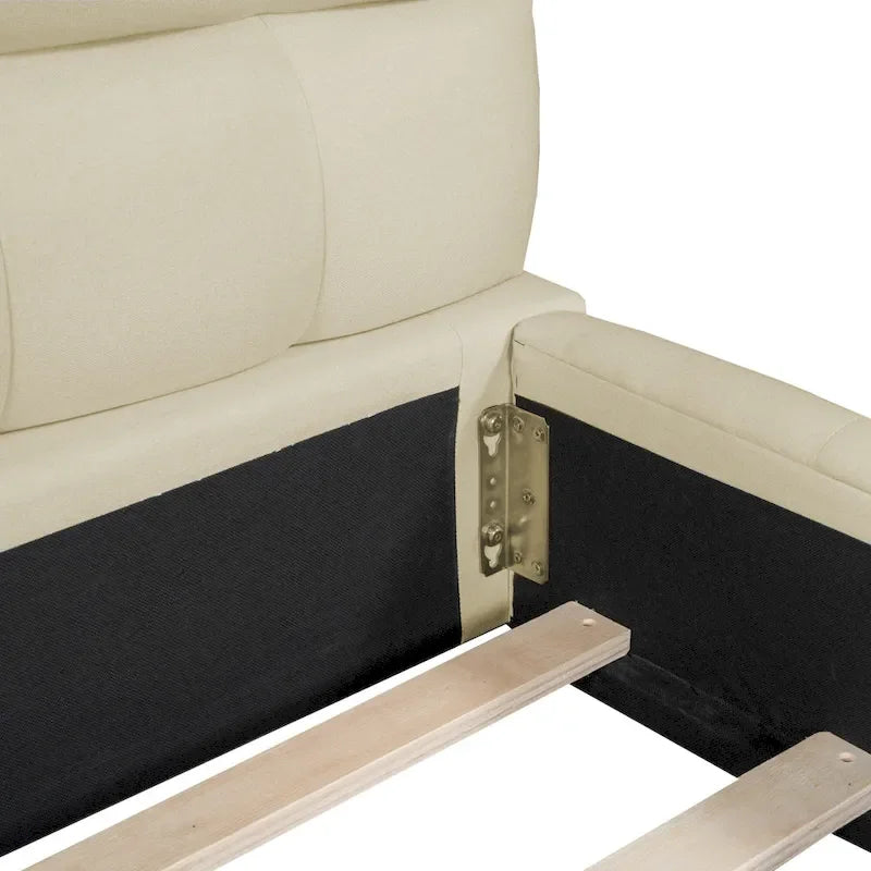 Cadre de lit plateforme Queen Size en tissu épais