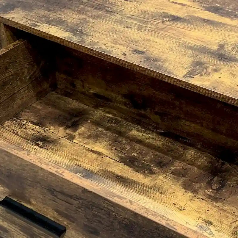 Commode à 6 tiroirs ou 2 tables de chevet marron rustique