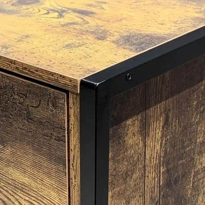 Commode à 6 tiroirs ou 2 tables de chevet marron rustique