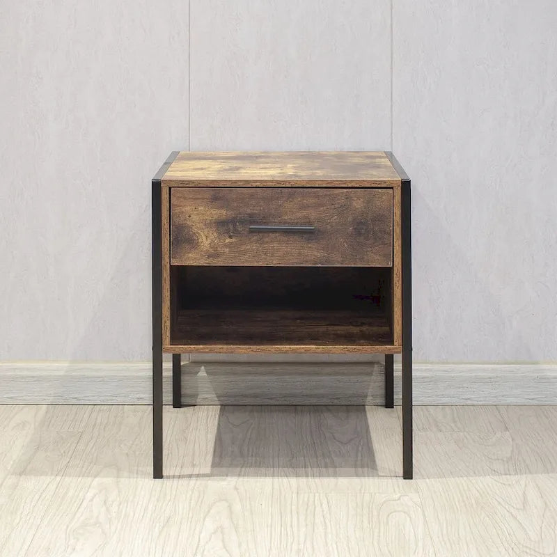 Commode à 6 tiroirs ou 2 tables de chevet marron rustique