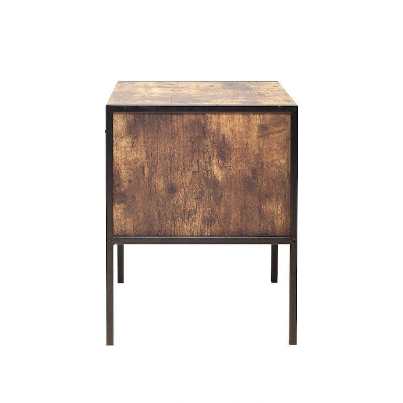 Commode à 6 tiroirs ou 2 tables de chevet marron rustique
