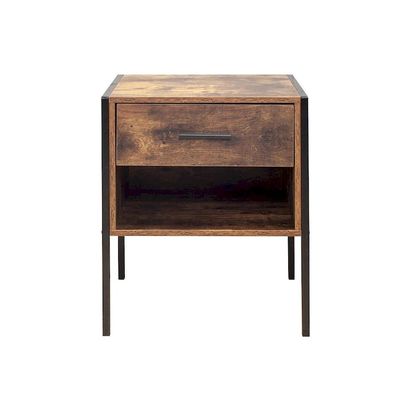 Commode à 6 tiroirs ou 2 tables de chevet marron rustique