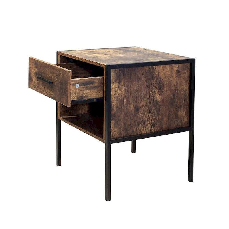 Commode à 6 tiroirs ou 2 tables de chevet marron rustique