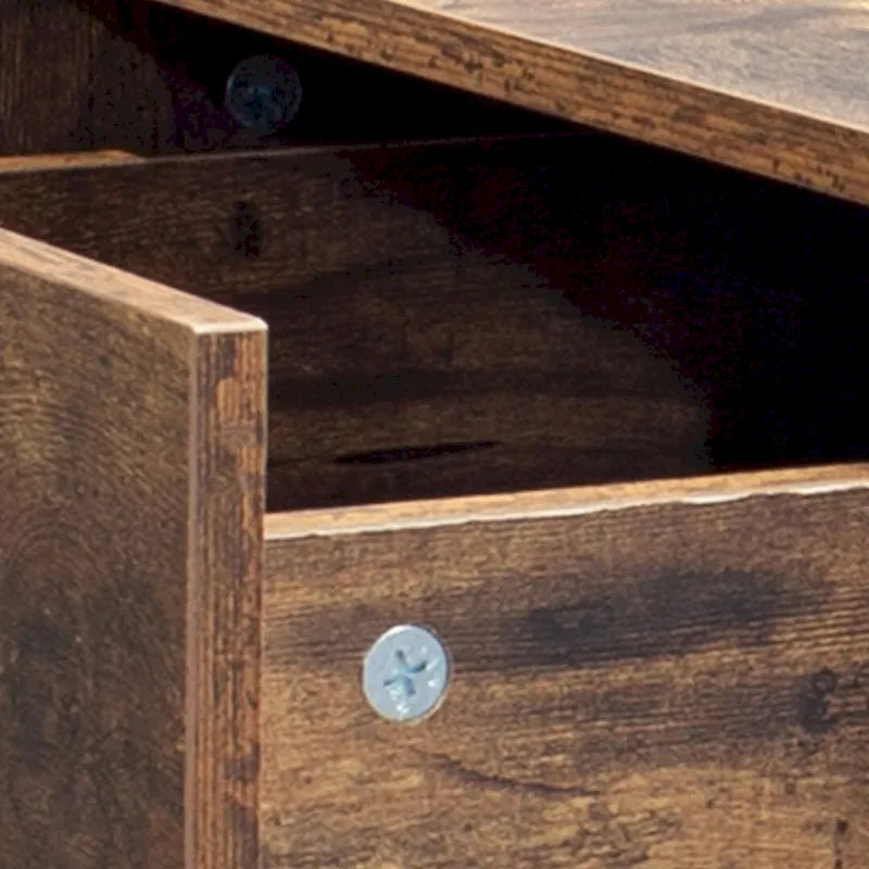 Commode à 6 tiroirs ou 2 tables de chevet marron rustique