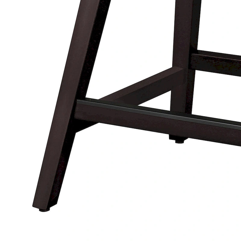 Tabouret de bar pivotant à hauteur de comptoir de 66 cm avec cadre en bois et siège en tissu, lot de 4 - 49,8P x 49,8L x 94H cm