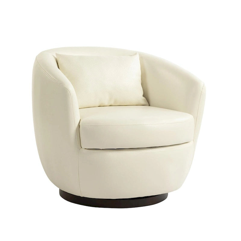 Fauteuil pivotant cylindrique moderne avec rangement
