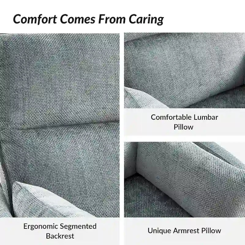 Fauteuil inclinable moderne 38 Power Rocking Swivel pour chambre de bébé avec ports USB